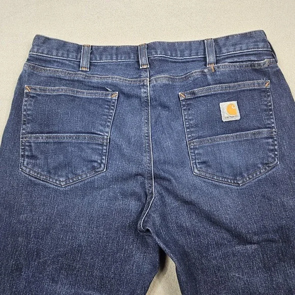 Carhartt Jeans Mens 36x32 Blue Straight Fit Workwear Denim Classic - Picture 8 of 11